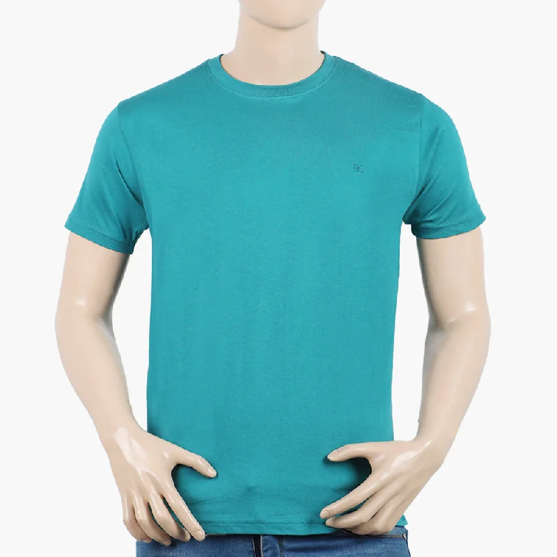 Relaxed Trousers Eminent Men's Half Sleeves Round Neck T-Shirt - Teal