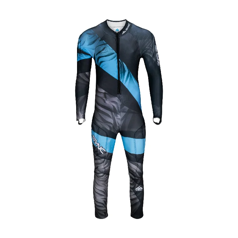 Cool Hoodies Tiger Adult Race Suit - Black/Blue