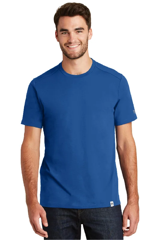 Monochrome Style New Era Mens Heritage Short Sleeve Crewneck T-Shirt - Royal Blue