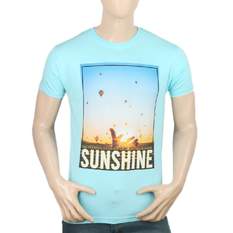 Funky T-shirts Men's Half Sleeves T-Shirt - Sky Blue