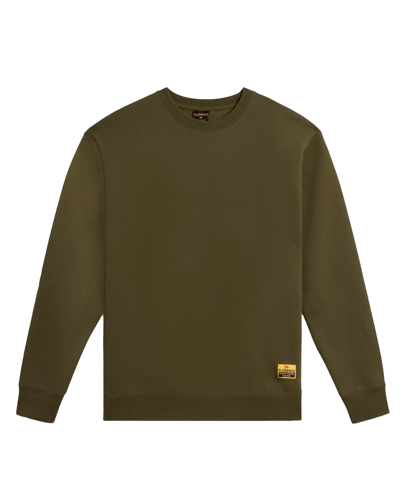 Sporty Sneakers NST Label Crew Sweatshirt in Burnt Olive