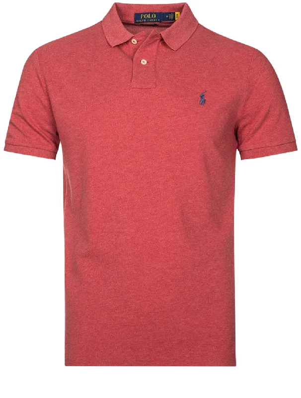 Chunky Sneakers Mesh Polo Shirt Venetian Red