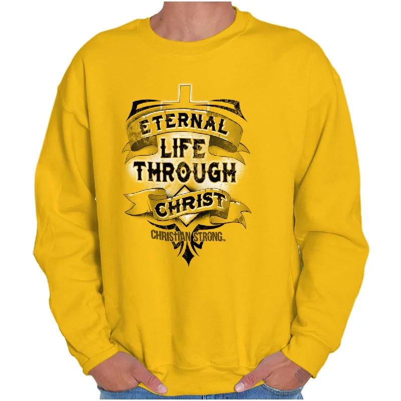 Street Graphic Tees Life Through Christ Crewneck Sweatshirt