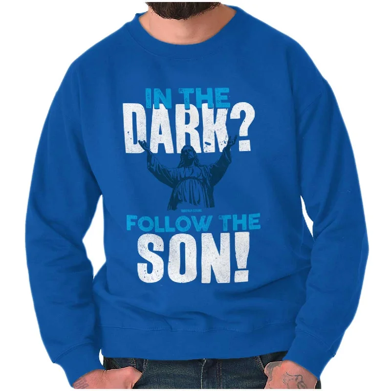 Fashionable Boots Follow the Son Crewneck Sweatshirt