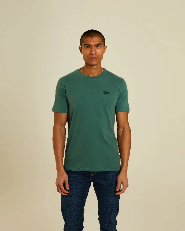 Street Jackets Basic Caden O Neck Tee Green Trail