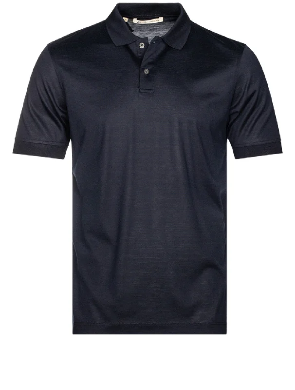 Urban Shirts Short Sleeve Polo Navy