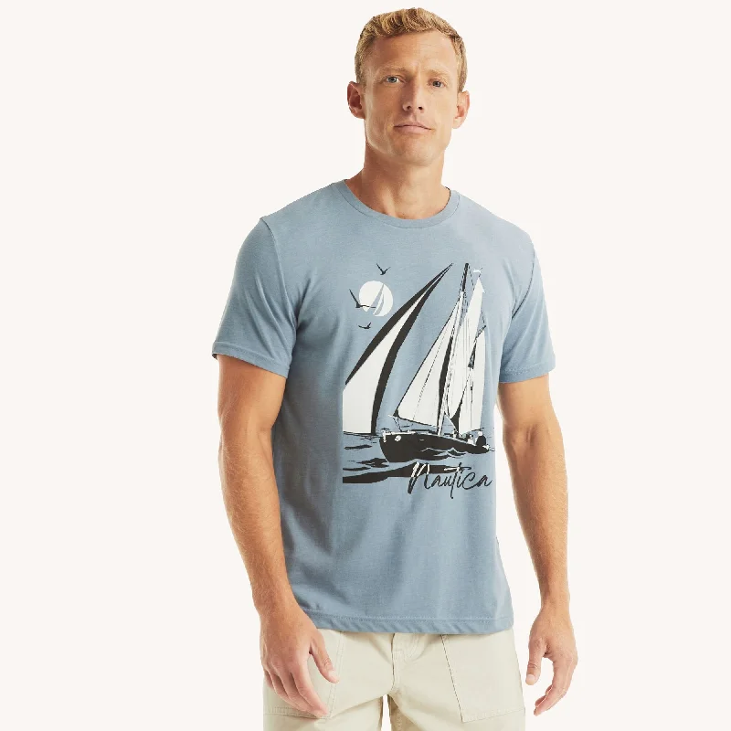 Layered Jackets Nautica Mens Sailboat Graphic T-Shirt