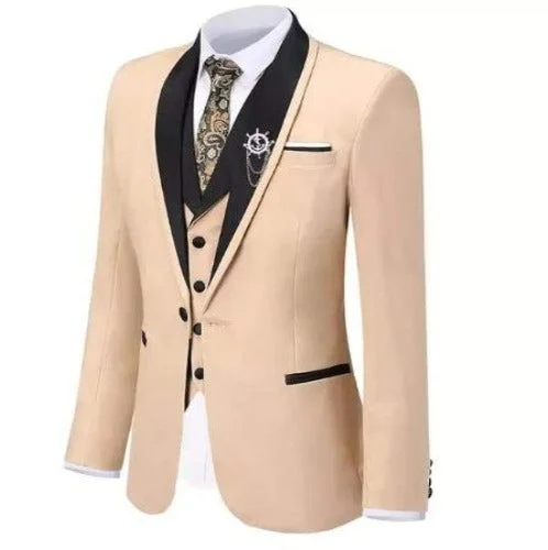 Street Jackets Men three piece  slim fit suits