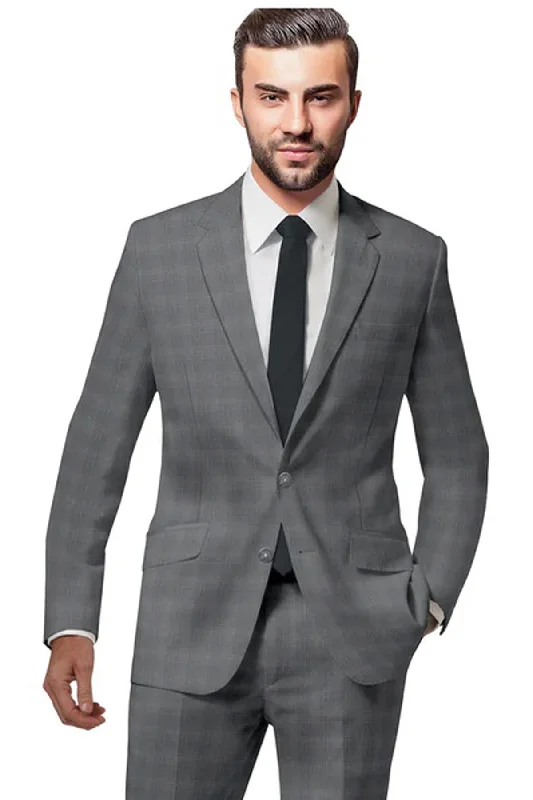 Layered Outfits Light Grey Plaid Suit