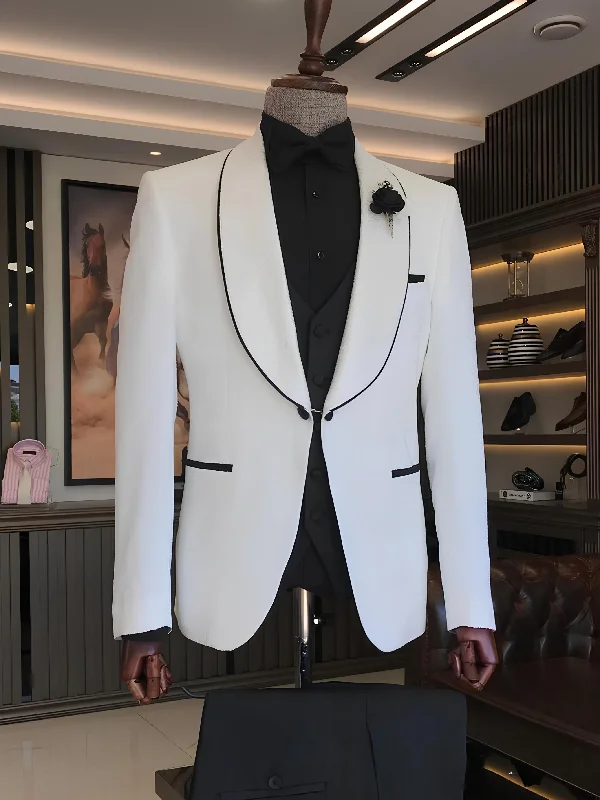 Slim-fit Jeans White Slim-Fit Tuxedo 3-Piece