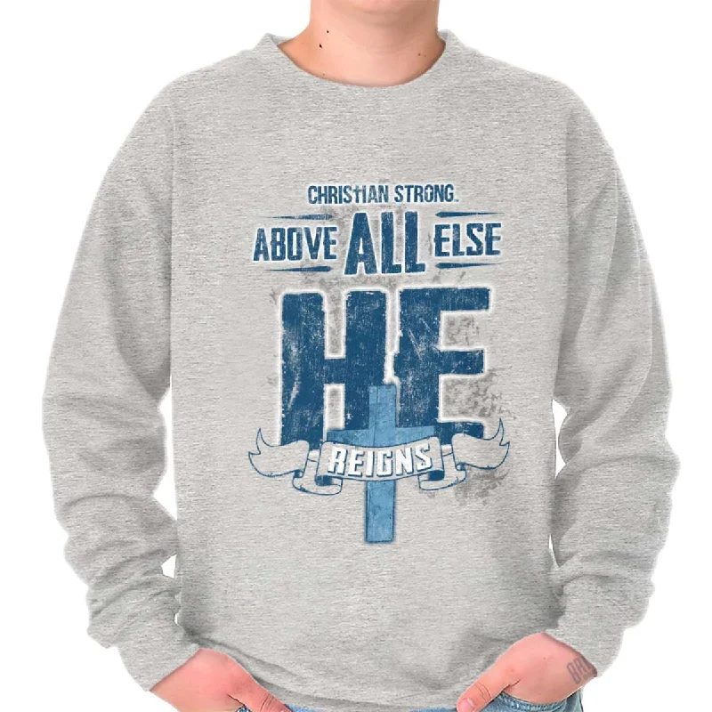 Rugged Jeans God Reigns Crewneck Sweatshirt