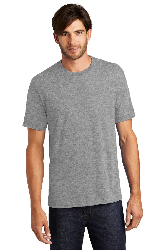 Stylish Hats District Mens Perfect Tri Short Sleeve Crewneck T-Shirt - Grey Frost