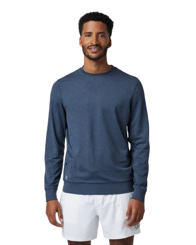 Winter Boots Ponto Performance Crew Sweatshirt in Azure Heather