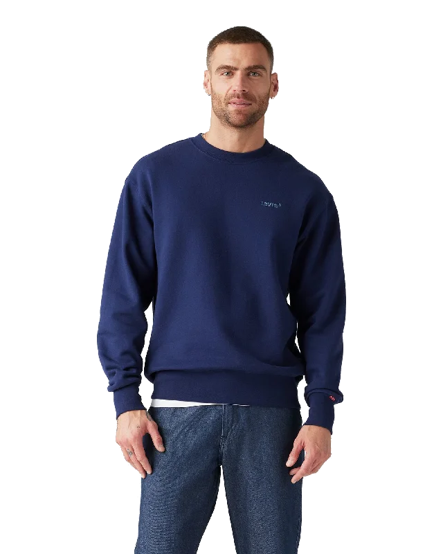 Comfy Sweatpants Authentic Crewneck Sweatshirt in Sargasso Sea Garment Dye