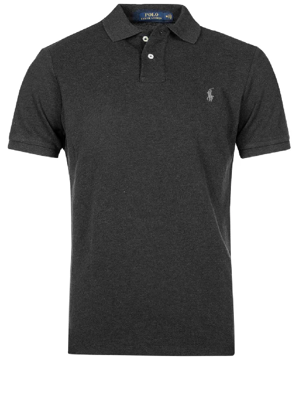 Casual Suits Mesh Polo Shirt Black