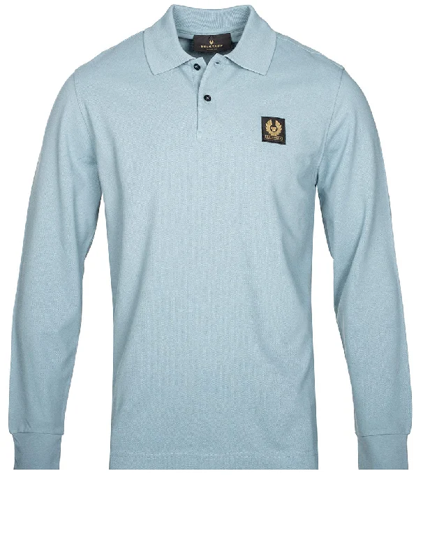 Modern Coats Long Sleeved Polo Arctic Blue