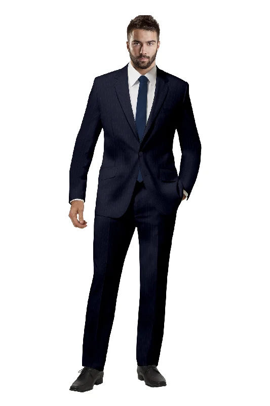 Casual Blazers Navy Pin Stripe Suit