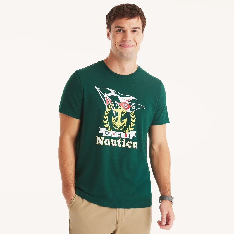 High-neck Sweaters Nautica Mens Sailing Heritage Graphic T-Shirt