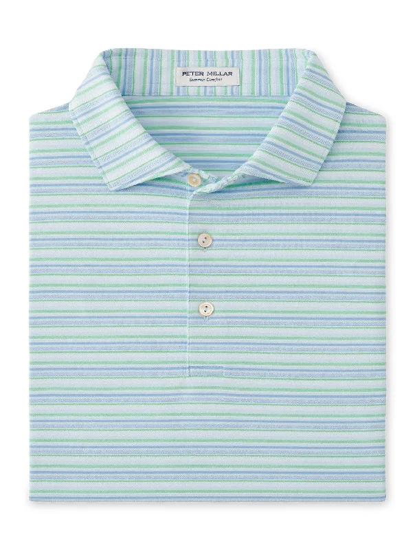 Urban Vests Peter Millar Men's Atrium Performance Jersey Polo Shirt - Pale Blue