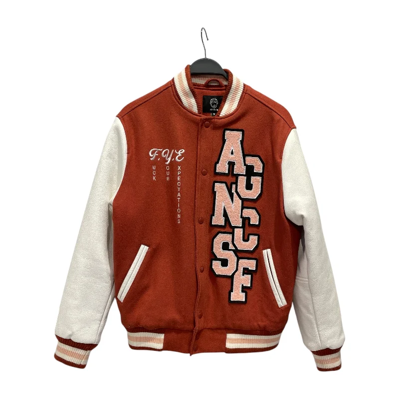 Cool Hoodies AGNCSF/Jacket/M/Wool/ORN/Graphic/F.Y.E VARSITY JACKET