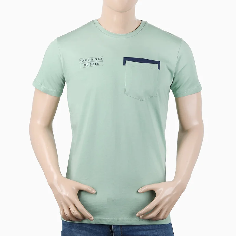 Summer Fashion Eminent Men's Half Sleeves T-Shirt - Green