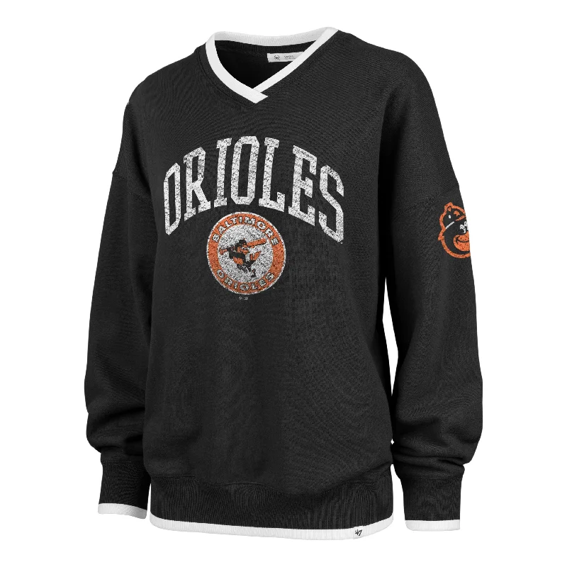 Classic Hoodies BALTIMORE ORIOLES COOPERSTOWN WAX PACK DAZE EIGHTIES '47 PULLOVER WOMENS