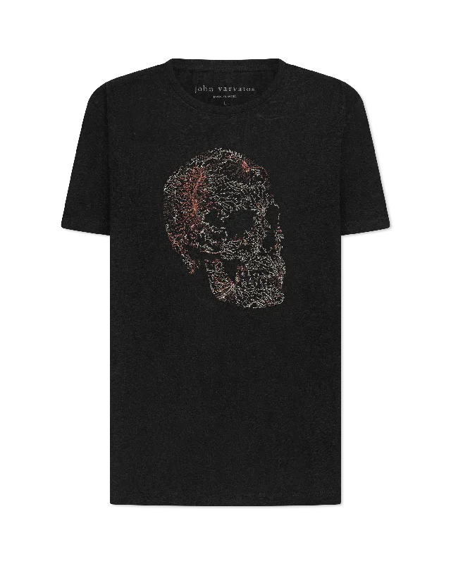 Tailored Trousers Embroidered Skull T-shirt