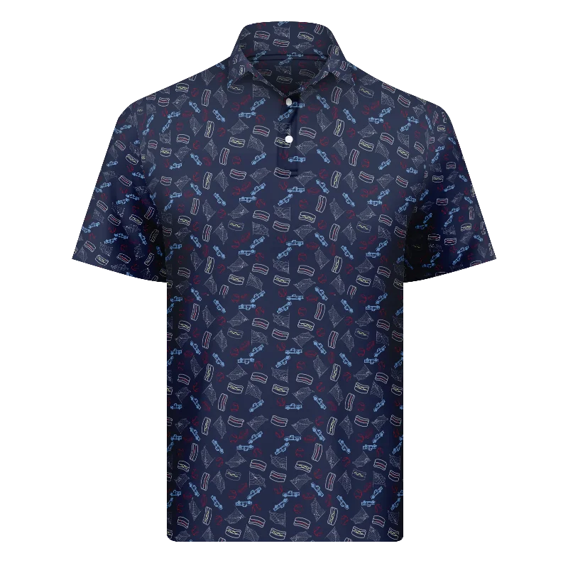 Urban Sneakers DROP 20 THE BASEBALL USA PRINT POLO - 56919