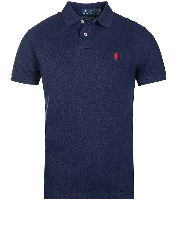 Cargo Pants Basic Short Sleeve Polo Navy