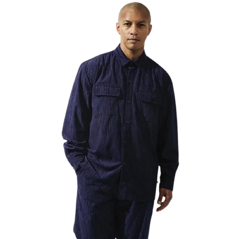 Smart Casual Urban Comfort Collection: Navy Mélange Corduroy Set