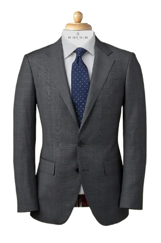 Graphic Tees Grey Prince of Wales Check Suit