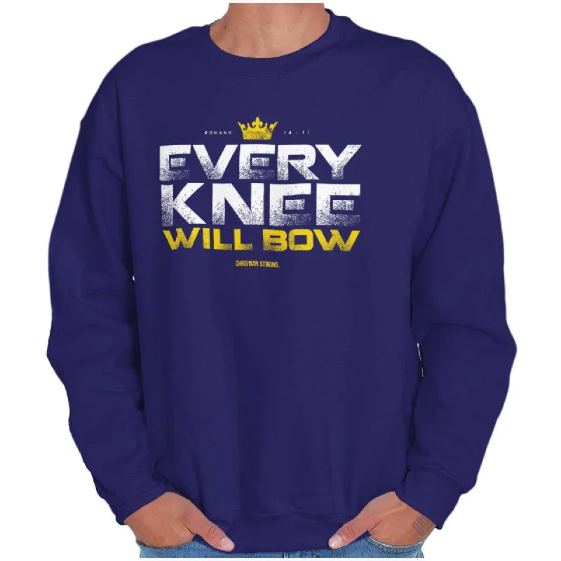 Denim Wear Every Knee Will Bow Crown Crewneck Sweatshirt