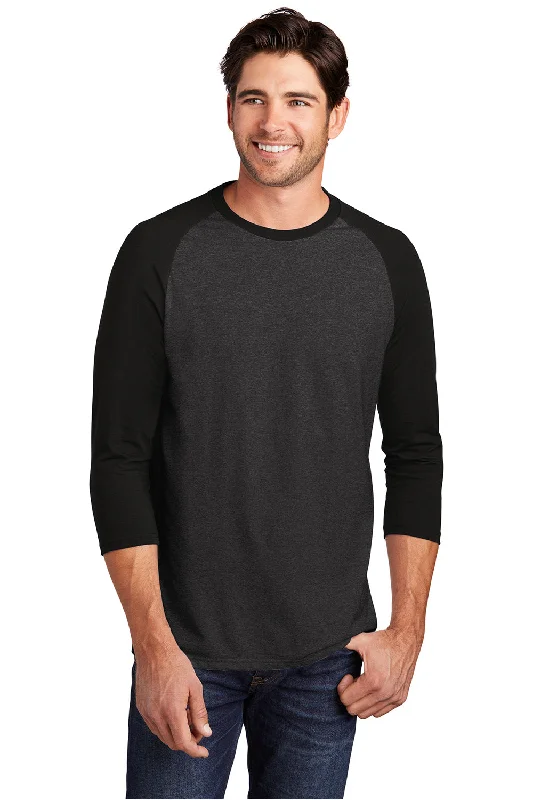 Leather Sneakers District Mens Perfect Tri 3/4 Sleeve Crewneck T-Shirt - Black Frost/Black