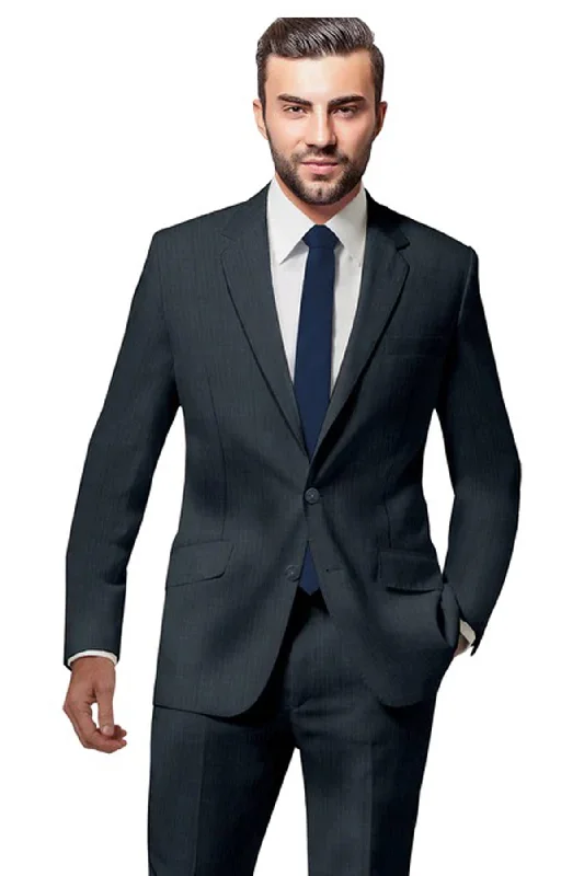 Warm Jackets Dark Grey Pin Stripe Suit