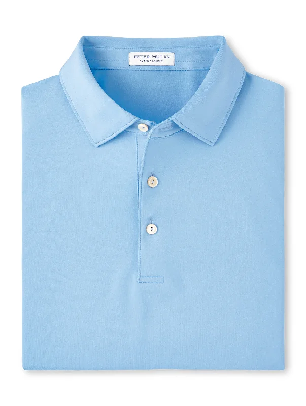 Relaxed Shirts Peter Millar Men's Vega Performance Jersey Polo Shirt - Cottage Blue