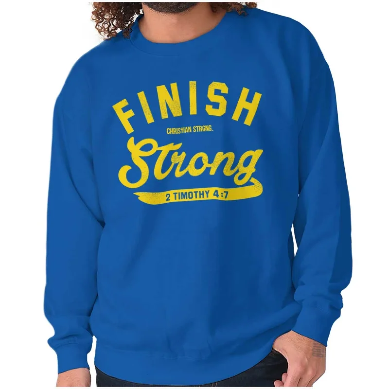 Urban Sneakers Finish Strong Scripture Crewneck Sweatshirt