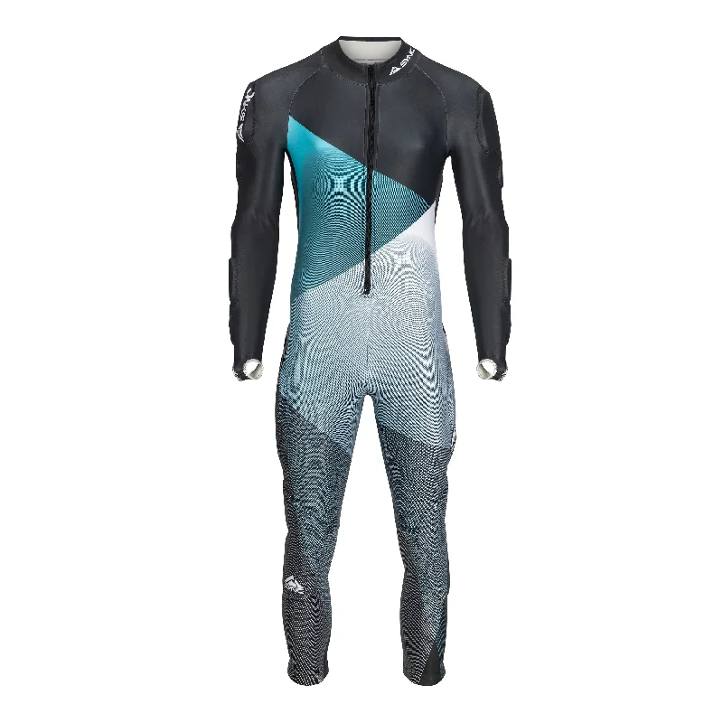 Athleisure Wear Sammi Adult Race Suit - Aqua/Black