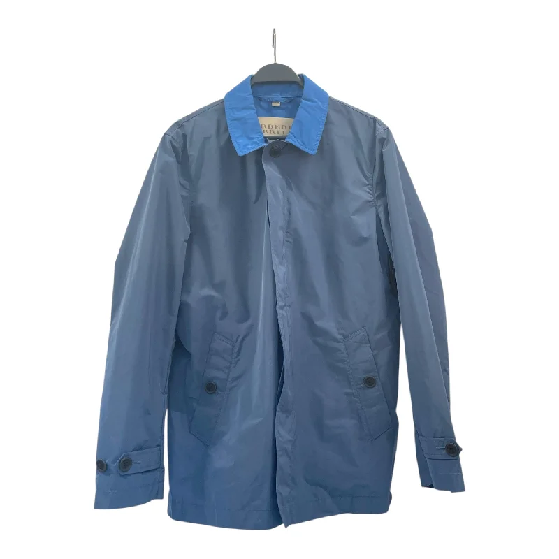 Trench Coats BURBERRY BRIT/Trench Coat/L/Polyester/BLU/PALE BLUE