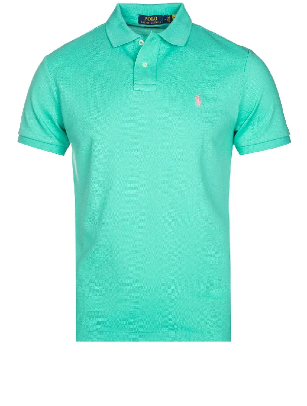 Button-down Shirts Basic Short Sleeve Polo Green