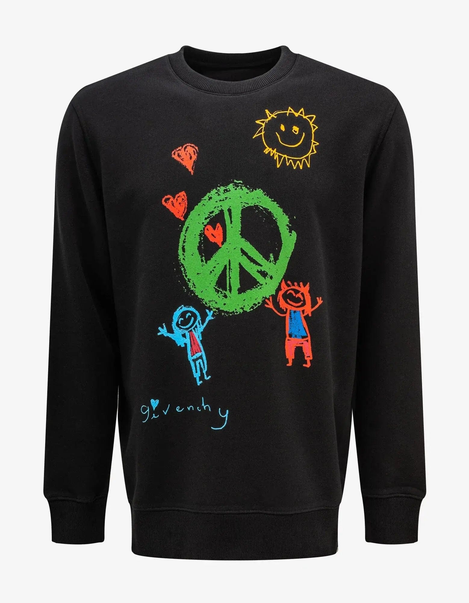 Winter Scarves Givenchy Black Peace Graphic Print Sweatshirt