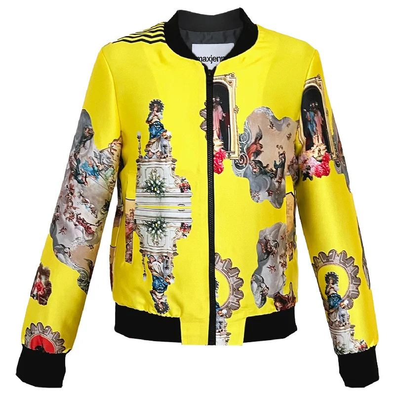 Modern Denim Unisex bomber jacket sicily yellow