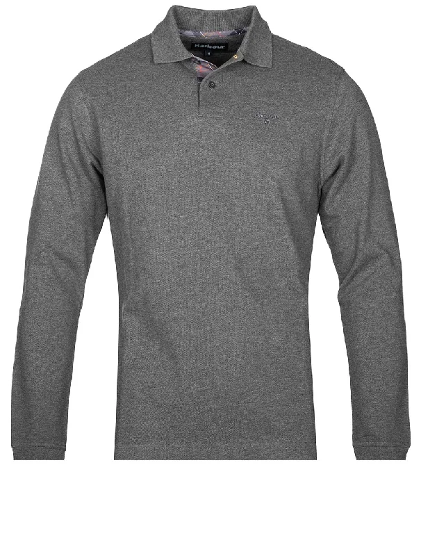 Classic Coats Long Sleeve Sports Polo-Grey