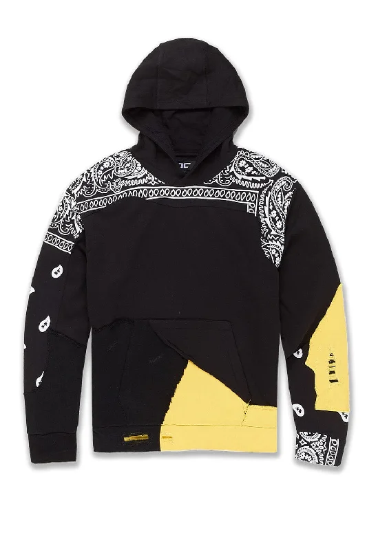 Wool Suits Big Men's Paisley Pullover Hoodie (Pollen)