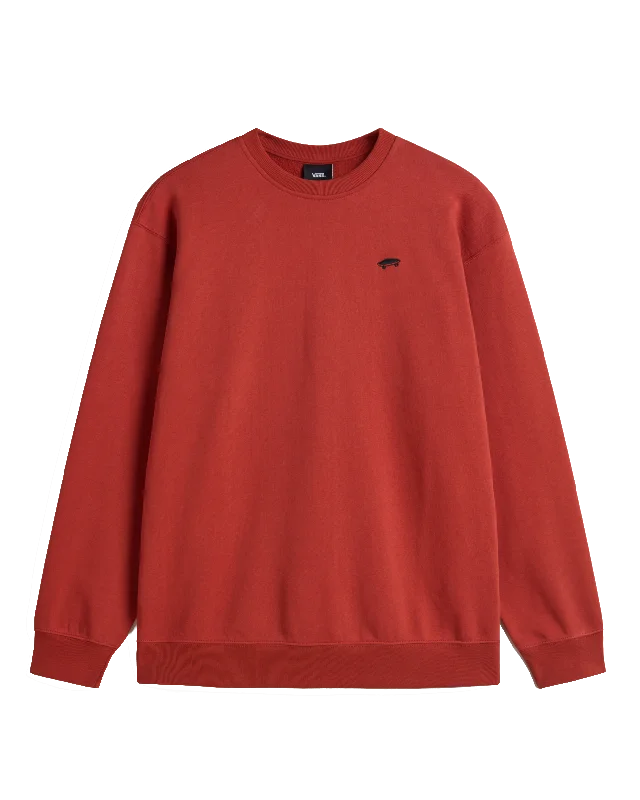 Preppy Pants Salton Loose Crew Sweatshirt in Red Ochre