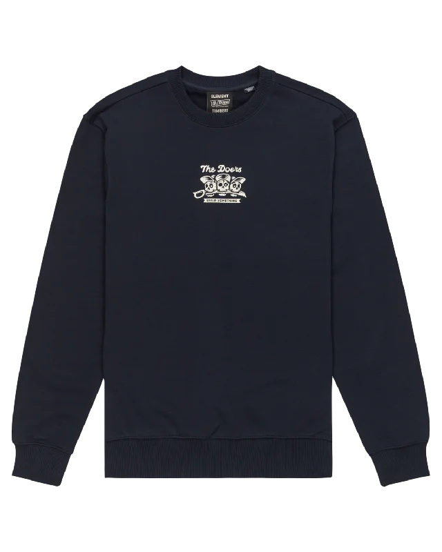 Cool Hoodies Timber Skeleton Gang Crew Sweatshirt in Eclipse Navy