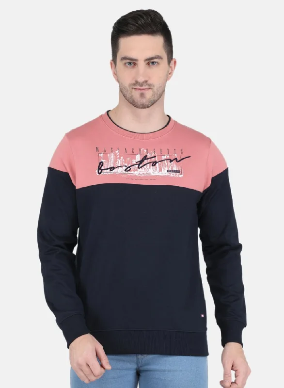 Workwear Jackets Men Peach Solid Sweatshirt