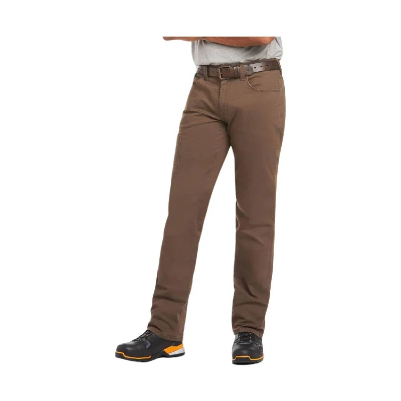 Relaxed Trousers Ariat Men's Rebar M4 Durastretch Straight Leg Work Pant - Brown