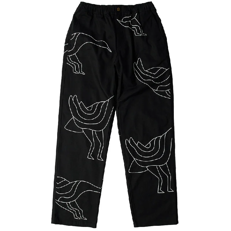 High-fashion Looks BY PARRA STITCHED UP DUCK PANTS // BLACK