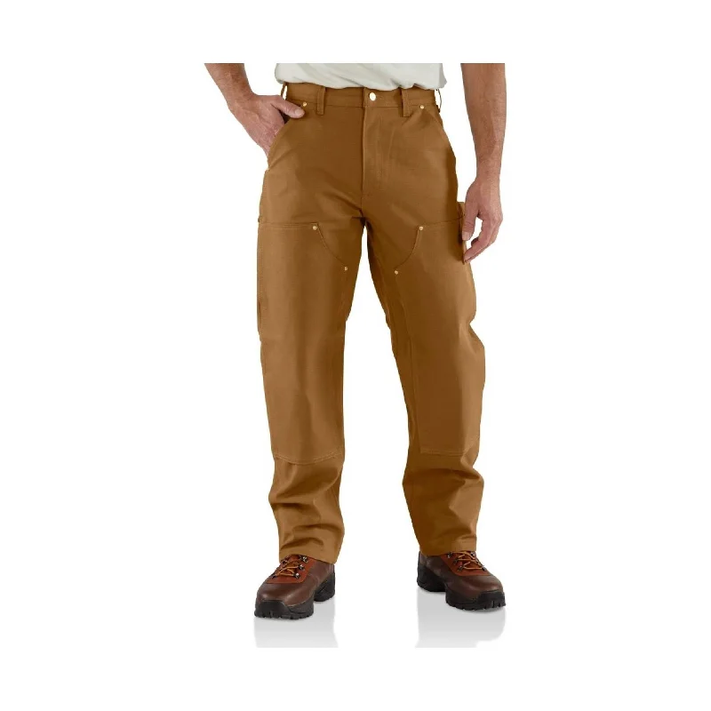 Street-inspired Carhartt Men's Firm Duck Double Front Work Dungaree - Brown