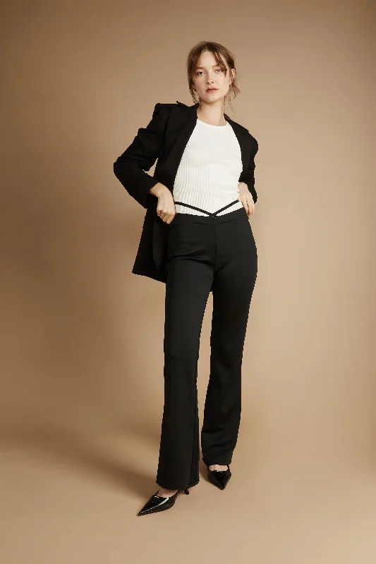 Classic Blazers LOW RISE PANT WITH WAIST TIE